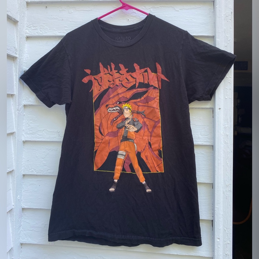 Naruto Kids' Black T-Shirt with Anime Design